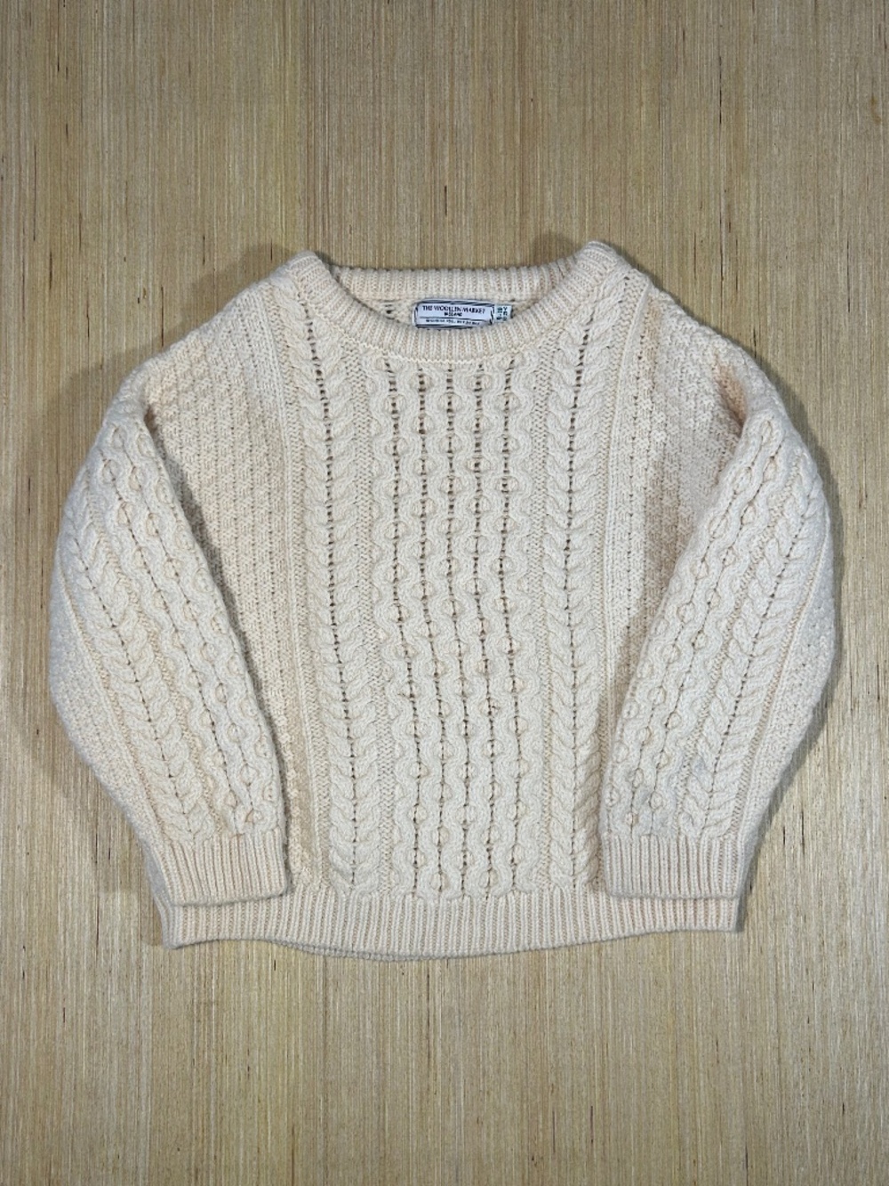 The Woollen Market Ireland cream cable knit sweater Size 9-10Yrs